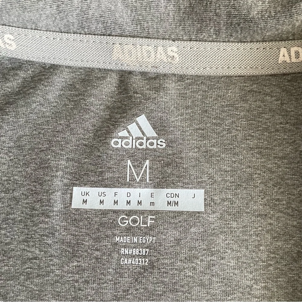 3/$35 ADIDAS gray golf shirt